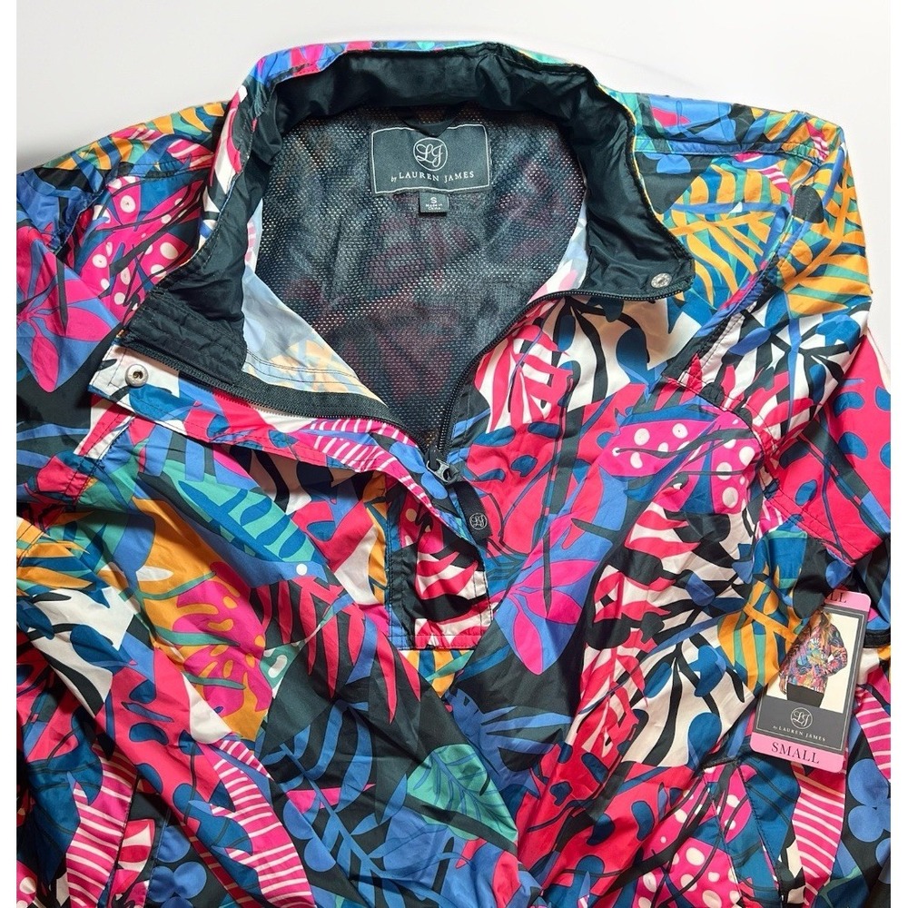 C10 Lauren‎ James Multi-Color Windbreaker Jacket Size Small NWT